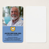 Dentiste souriant | Icône Bouclier dentaire (Devant & derrière)