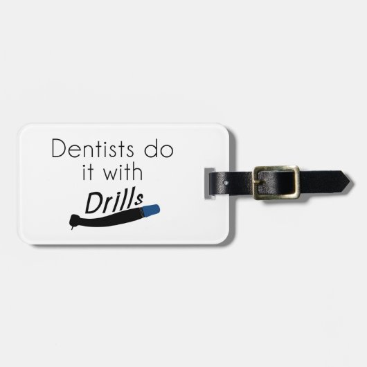 Dentisten doen het met oefeningen bagagelabel (Voorkant horizontaal)