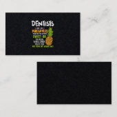 Dentisten zijn als ananassen. visitekaartje (Voorkant / Achterkant)
