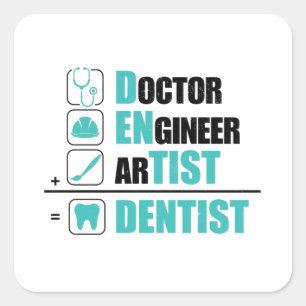 Dentistische Gezegden   Tandheelkundige professie  Vierkante Sticker