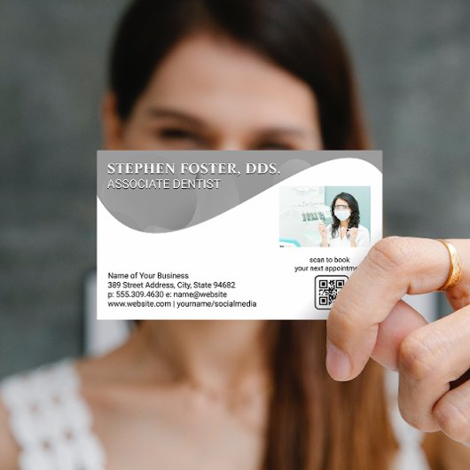 Dentistische Sjabloon | Tandheelkunde | QR-code Visitekaartje