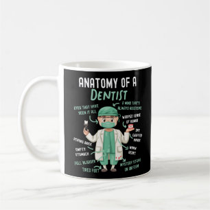 Dentistische tandheelkundige anatomie van een tand koffiemok