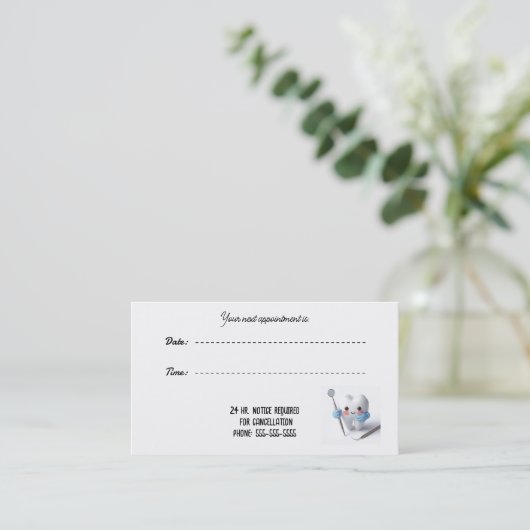 Dentistry Rendez-vous Whimsy Office Card (Debout devant)