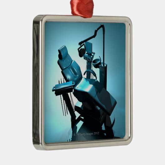 Dentist's stoel, computerkunstwerk. metalen ornament (Rechts)