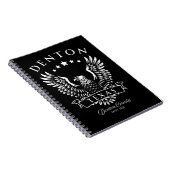 Denton Texas Antieke Adelaar Notitieboek (Rechterzijde)