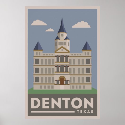 Denton Texas Courthouse Poster (Voorkant)