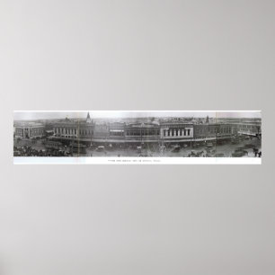 Denton, Texas - South Side of Square Early 1900 Poster