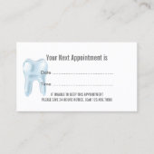 Dents blancs Cartes de visite de rendez-vous denta (Devant)