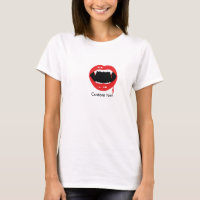 Dents de Vampire Sang Halloween Goth T Shirt Haut