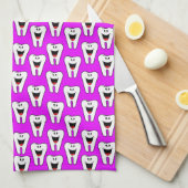 Dents Dentiste Purple Cuisine Serviette main (Quart Plié)