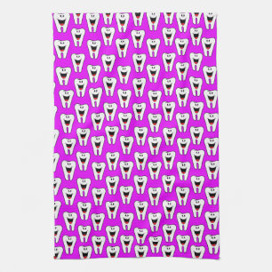 Dents Dentiste Purple Cuisine Serviette main