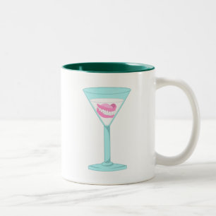 Dentures False Teeth Martini Tweekleurige Koffiemok