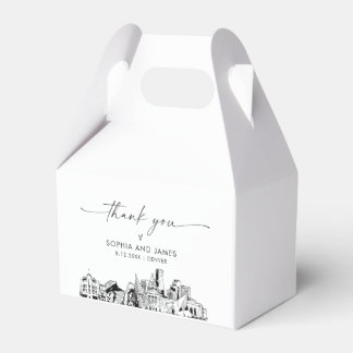 Denver Bruiloft gepersonaliseerde gunst box Bedankdoosjes
