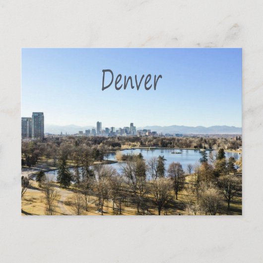 Denver City en Mountains Colorado Briefkaart (Voorkant)