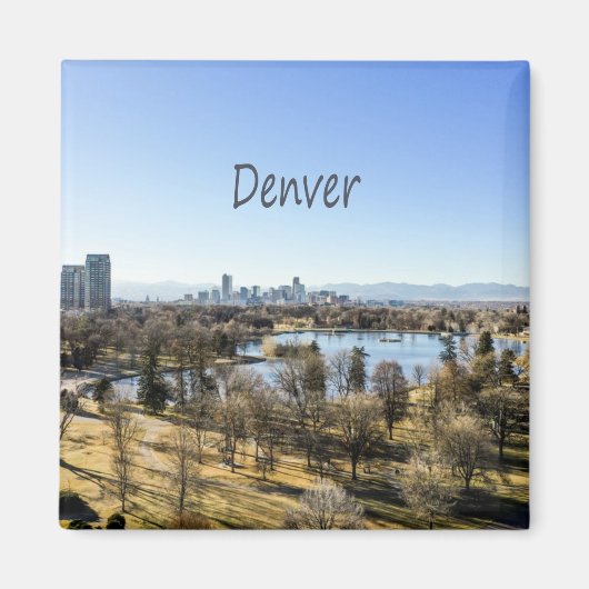 Denver City en Mountains Colorado Magneet (Voorkant)