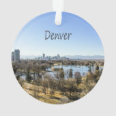 Denver City en Mountains Colorado Ornament (achterkant)