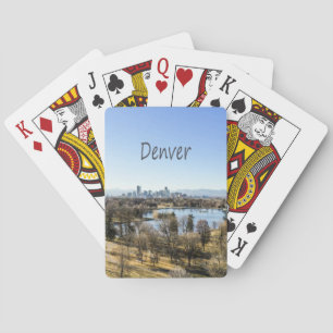 Denver City en Mountains Colorado Pokerkaarten