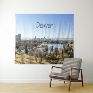 Denver City en Mountains Colorado Wandkleed
