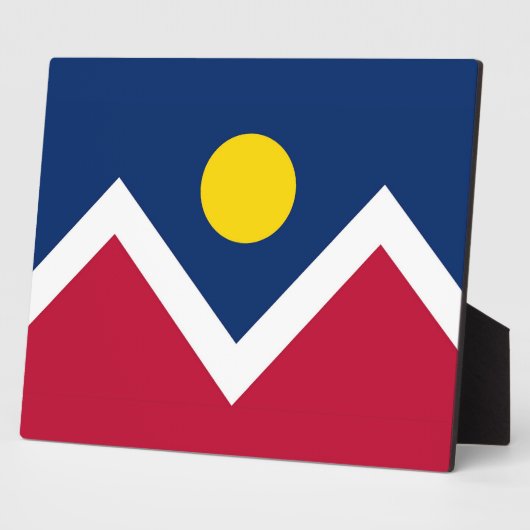 Denver City Flag, Colorado State Plaque Fotoplaat (Zijkant)