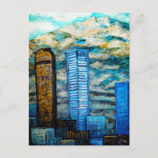 Denver Cityscape, Peinture par carte postale (Devant)