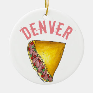 Denver CO Colorado Breakfast Egg Omelet Keramisch Ornament