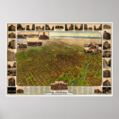 Denver, CO Panoramic Map - 1908 Poster (Voorkant)