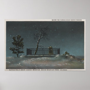 Denver, CO - Uitzicht van Buffalo Bill's Grave Poster