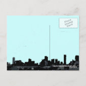 Denver Colorado artistieke skyline vlag briefkaart (Achterkant)