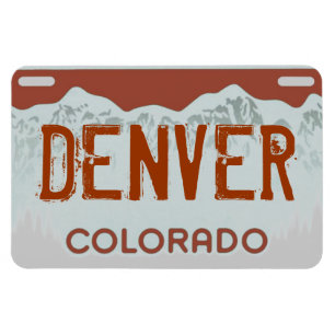 Denver Colorado brown licence bord magnet Magneet