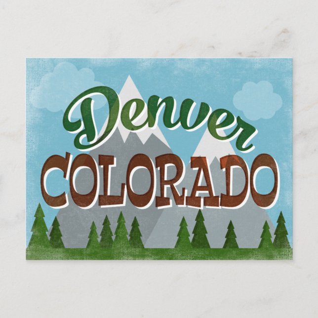 Denver Colorado Carte postale Montagnes neigeuses  (Devant)