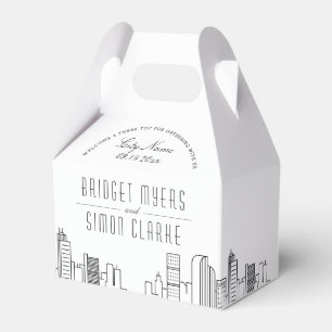 Denver, Colorado City Skyline Wedding Favor Box Bedankdoosjes