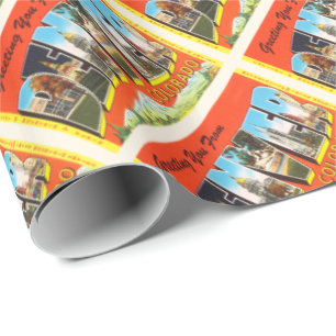 Denver Colorado CO Old Vintage Travel Souvenir Cadeaupapier