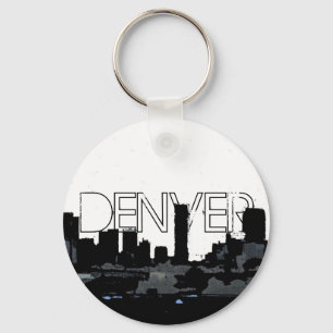 Denver Colorado dark skyline sleutelhanger