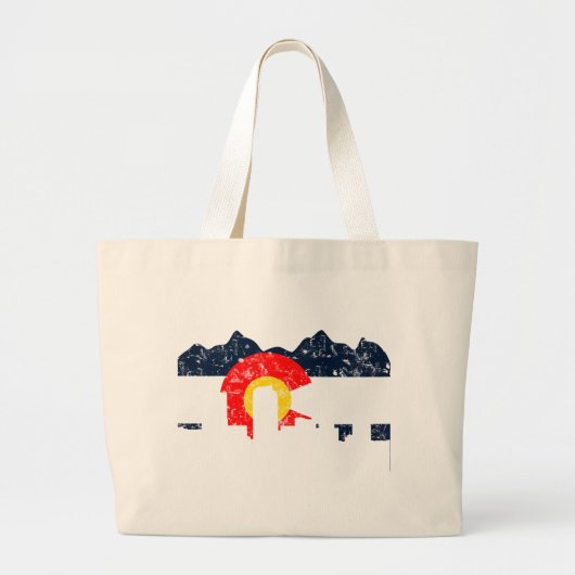 Denver Colorado Flag Grote Tote Bag (Voorkant)