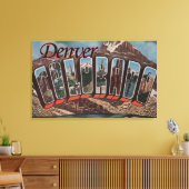 Denver, Colorado - grote letterscènes Canvas Afdruk (Insitu (Woonkamer))