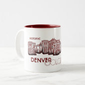 Denver Colorado historique rouge vieille ville mug (Devant gauche)