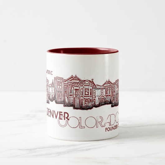 Denver Colorado historique rouge vieille ville mug (Centre)