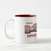 Denver Colorado historische rode mok (Links)