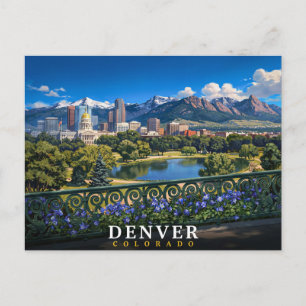 Denver Colorado Kapitool Rocky Mountains Reizen Briefkaart