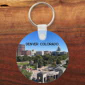 Denver Colorado Landscape Photo Personalize Sleutelhanger (Voorkant)