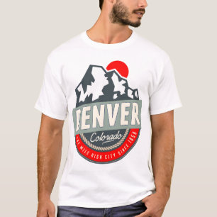 DENVER COLORADO MILE HIGH CITY BERGEN ZON LOGO T-SHIRT