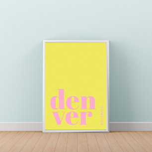 Denver Colorado moderne stad Poster
