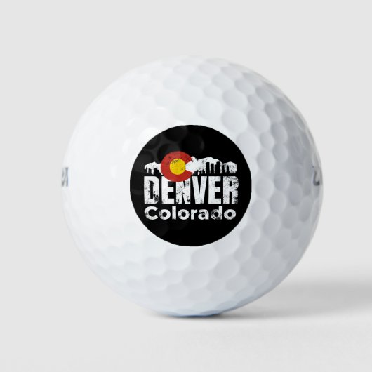 Denver Colorado Mountains Golfballen (Voorkant)