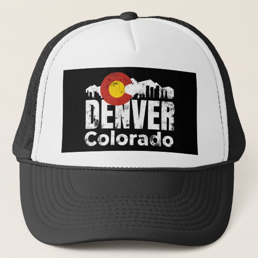 Denver Colorado Mountains Trucker Hat Pet (Voorkant)