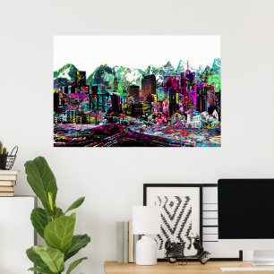 Denver, Colorado op graffiti Poster