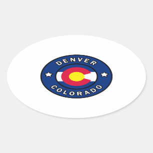 Denver Colorado Ovale Sticker