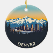 Denver Colorado Reizen Keramisch Ornament (Achterkant)