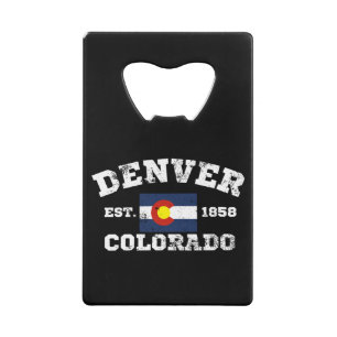 Denver Colorado Retro Kredietkaart Flessenopener