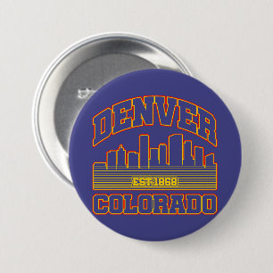 Denver, Colorado Ronde Button 7,6 Cm