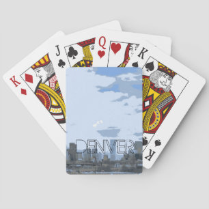 Denver Colorado skyline artistieke speelkaarten